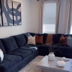 Beautiful Sectional Couch In Navy