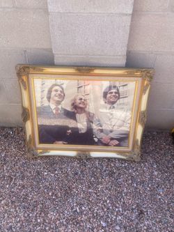 Large Ornate Gold Picture Frame with Photo