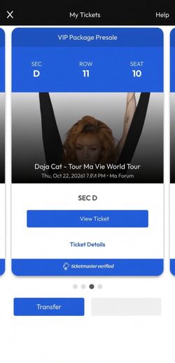 Doja Cat world Tour Concert Ticket