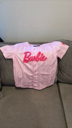 Barbie Pink Pinstripe Baseball Jersey