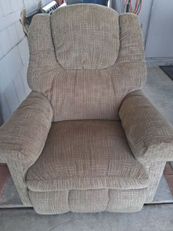 Tan Fabric Recliner Chair