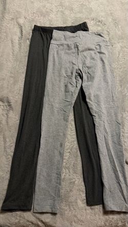 Two Pairs of Leggings Dark Gray and Light Gray