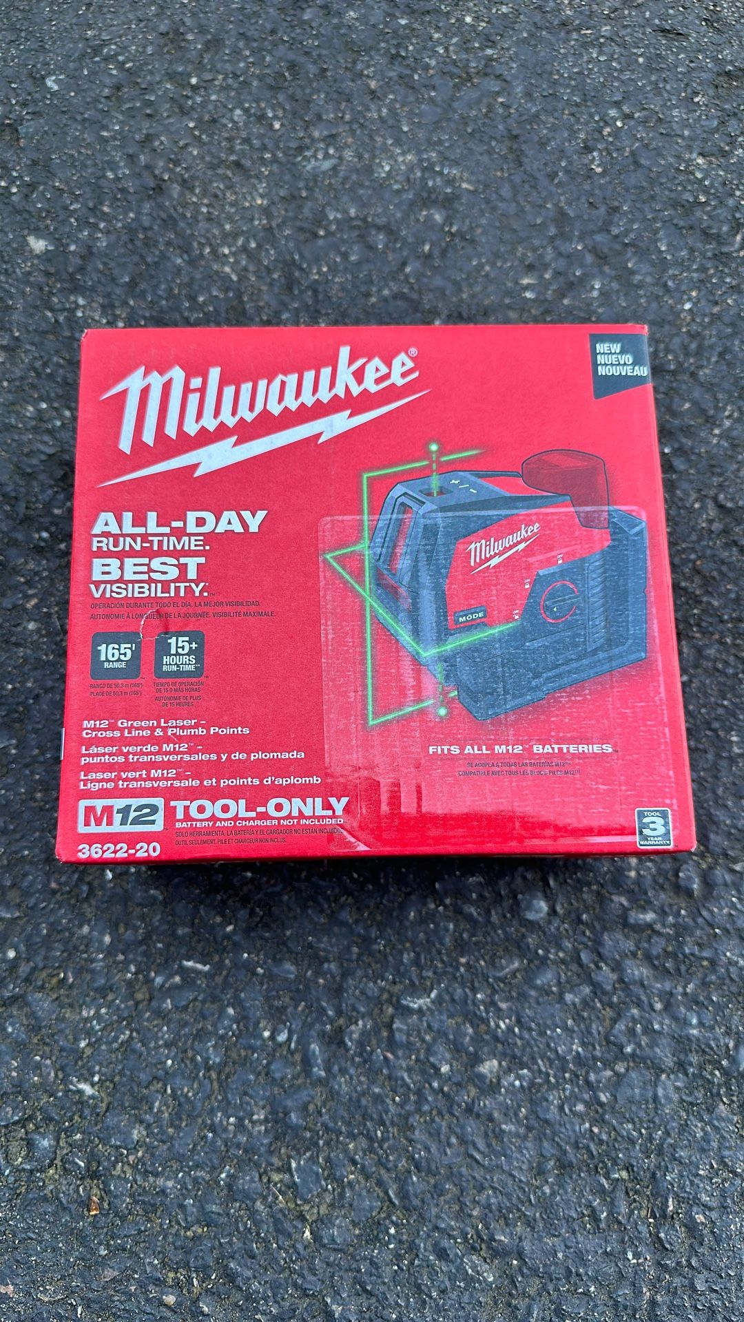 Milwaukee M12 Cross Line And Plumb Points Laser
