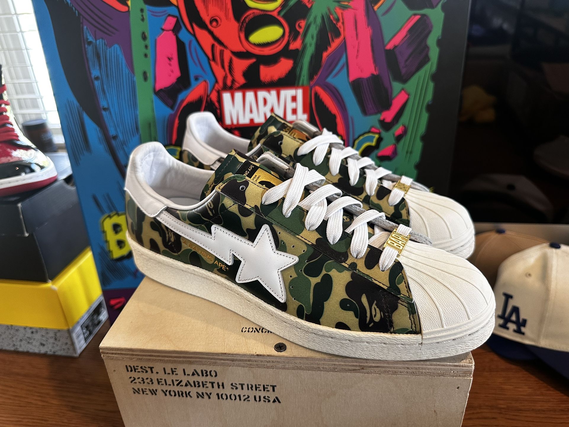 BAPE x Adidas Superstar 80s // ABC Camo Green - 10M