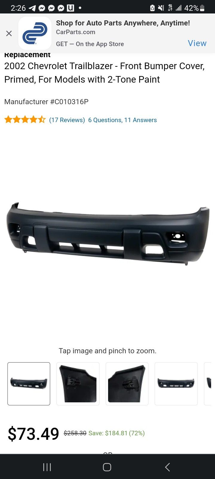 Chevy Trailblazer Bumper