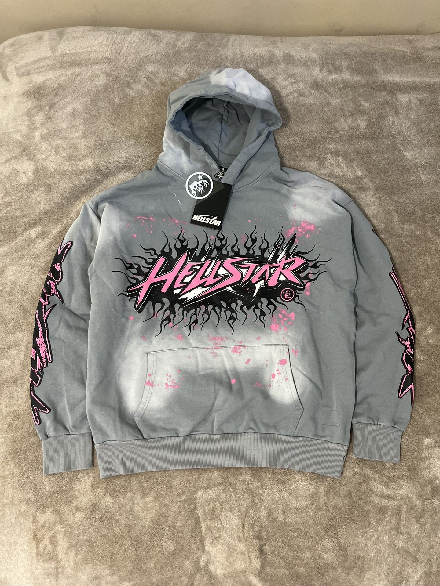 Hellstar Full Fleece Set Pink And Gray Size M