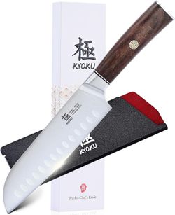 KYOKU 7 Inch Santoku Knife - Daimyo Series - Asian Knife Japanese Chef Knife wit