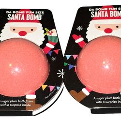 NEW SET OF 2 Da Bomb Bath Fizzer Christmas Santa Bath Bomb SEALED