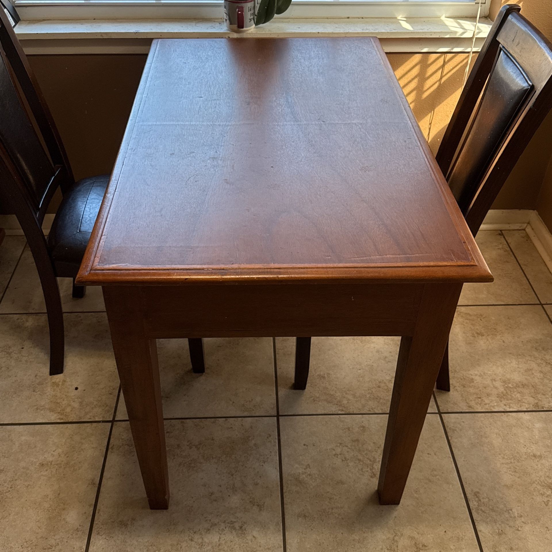 Antique Dining Table With Built In Drawers