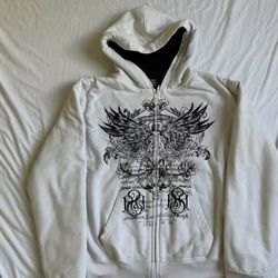Imcute Wing Print Mall Goth Vintage Hoodies Y2K Grunge Graphic Long Sleeve Hooded Sweatshirt