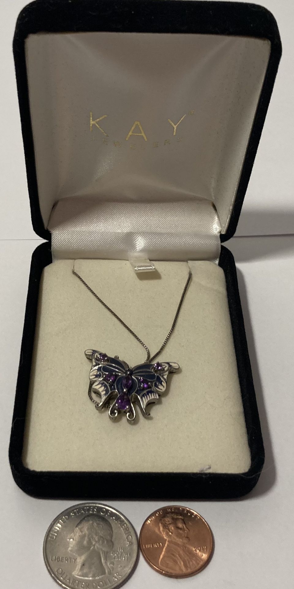 Sterling Silver Necklace Beautiful Butterfly Kay Jewelers