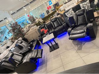 Power recliner sofa set ✨ With LED Lights