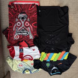 5 licensed soccer jerseys size Large