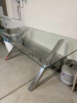 Glass With Silver Stand Very Heavy