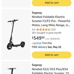 Ninebot ES3P scooter $199 (refurbished）range of 20+ miles.