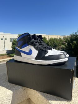Jordan 1 Mid (White Black Racer Blue)