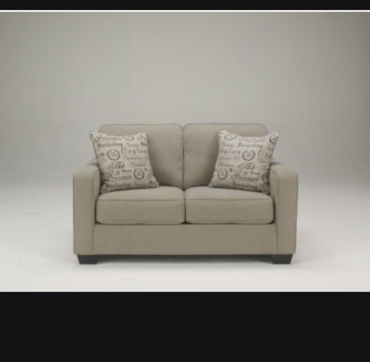 Loveseat Couch With 2 Pillows