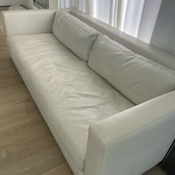 Restoration Hardware Modena Luxe 8’ Leather Sofa