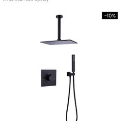 RBROHANT,Ceiling Matte Black Shower Set 