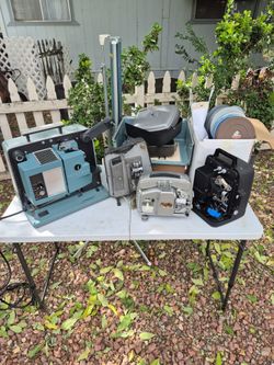 Vintage projectors and old movies, fifties and sixties