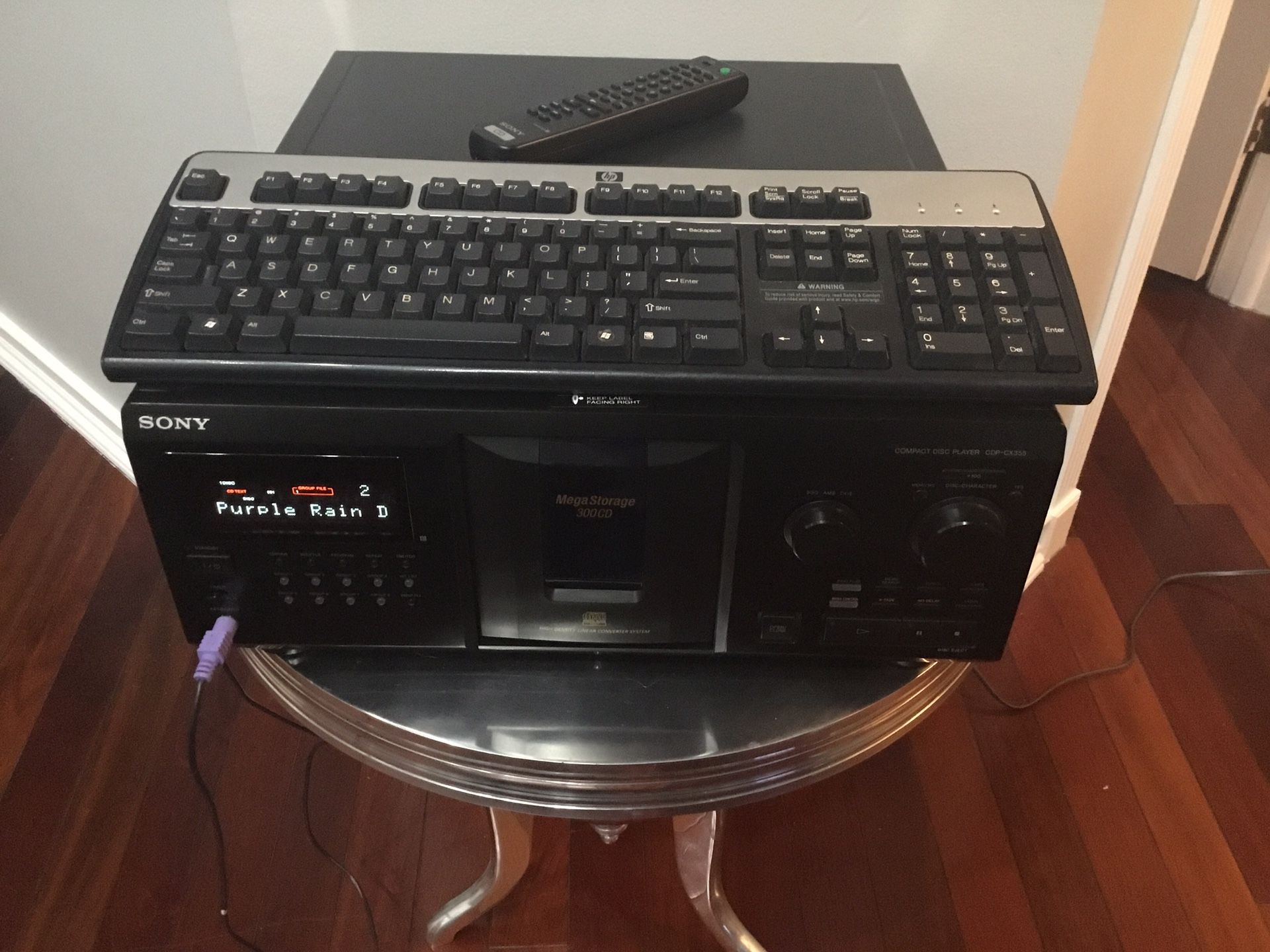 SONY MEGA STORAGE 300 cd CD PLAYER WITH REMOTE AND KEYBOARD CDP-Cx355