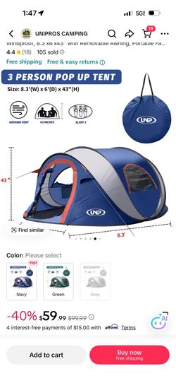 Pop Up Tent. Only used Once