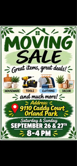 Moving sale
