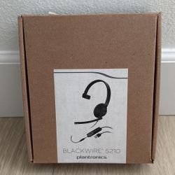 Plantronics Blackwire 5210 Wired USB A Headset, In Box, Never Used