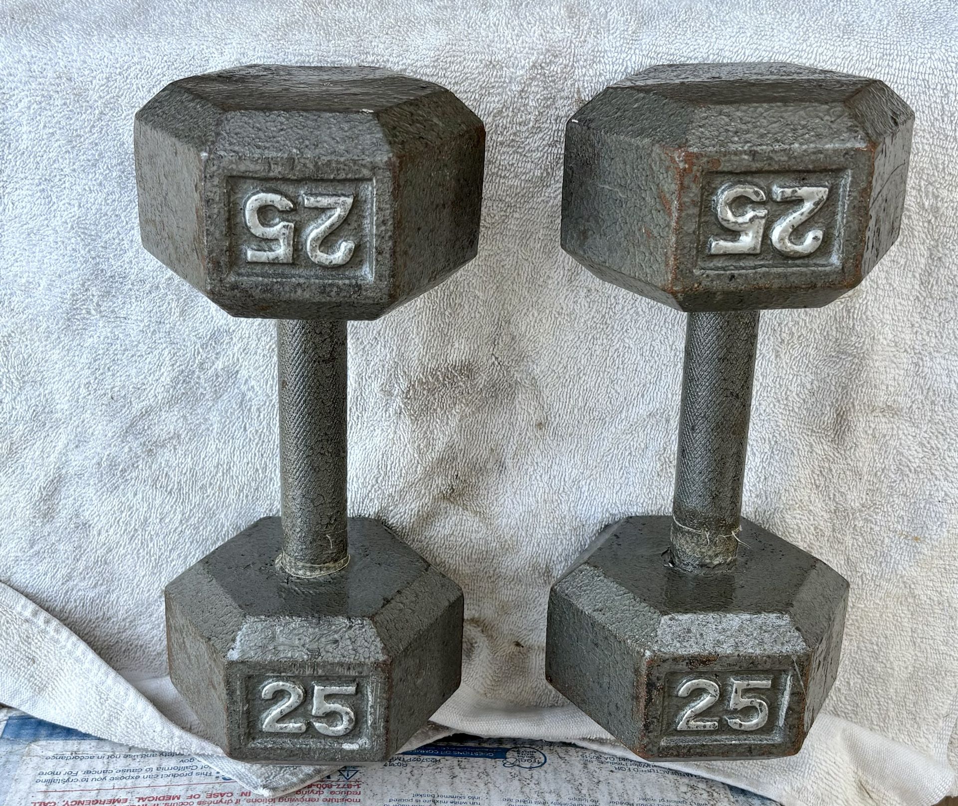 Set Of 25 Lb Dumbbells