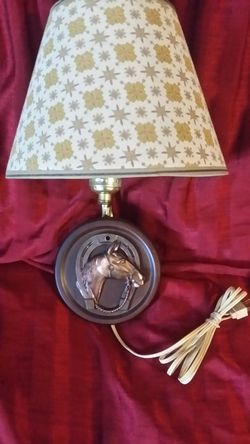 Vintage copper horse wall light