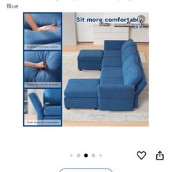 Modular Sectional Sofa with Storage, U Shaped Sectional Couch for Living Room, Convertible Modular Sofa Couch with Ottomans, High Supportive & Soft Sp