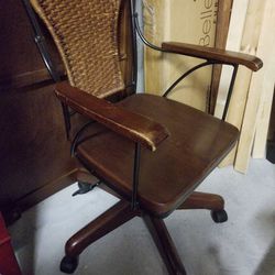Wood Rolling Chair