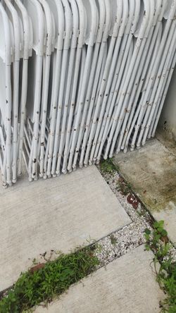 White Metal Folding Chairs – Lot