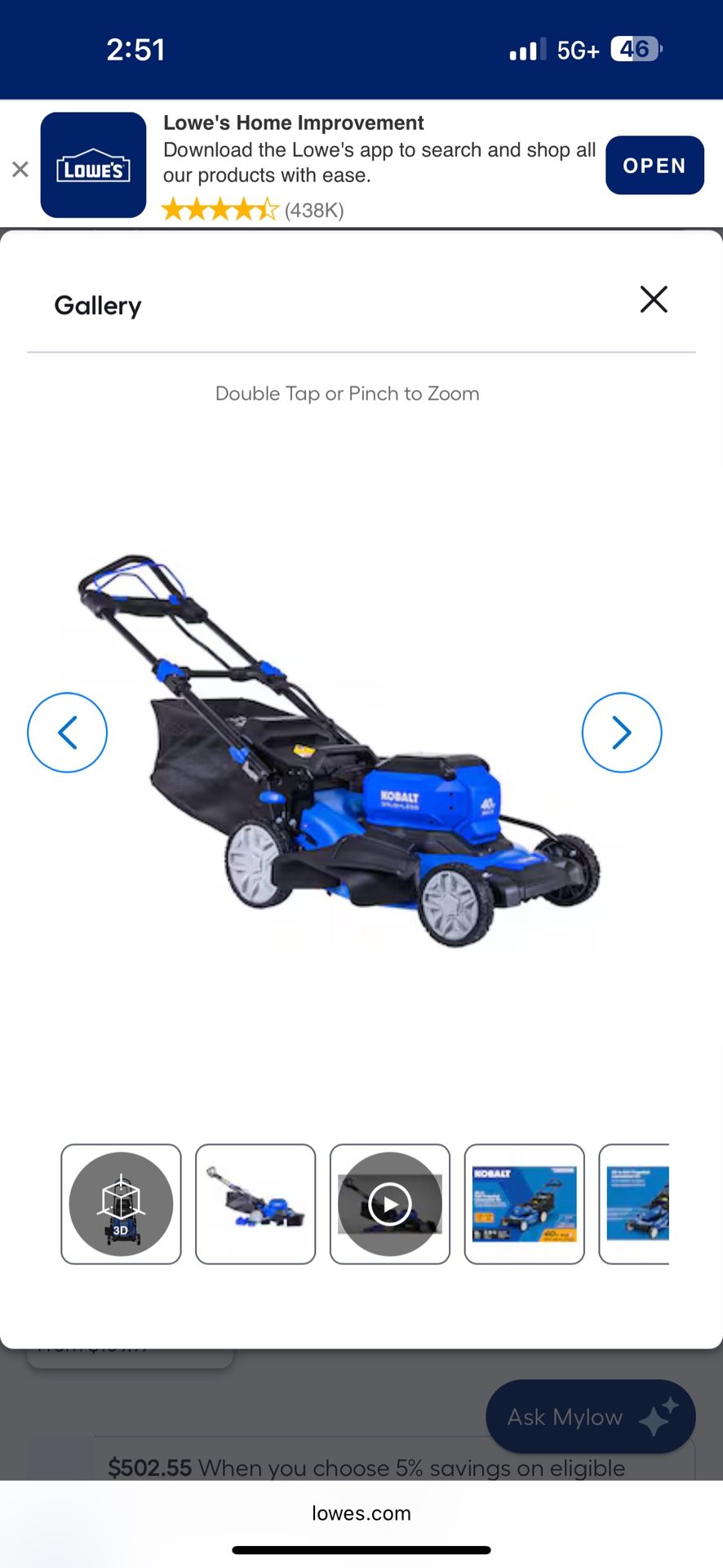 Kobalt Gen4 40V Bundle – New – Mower + Trimmer/Blower Kit