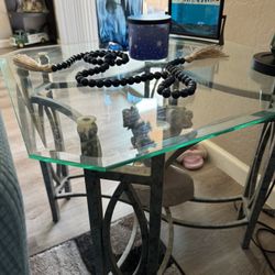 Glass/ Metal  Table Set