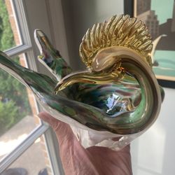 Murano Like Glass Swan