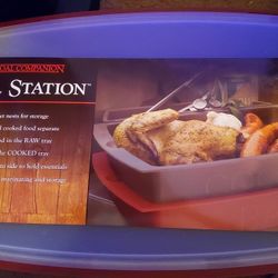 Grill Station Storage Trays For Marinating And Storing.