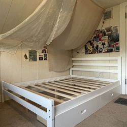 Full Storage Bed, Wood Platform Bedframe