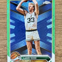 2024 Topps Chrome Basketball LARRY BIRD Green Topps Refractor #175 Celtics