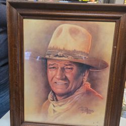 John Wayne Framed Portrait 
