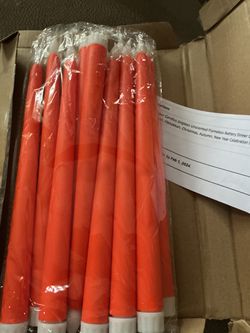 12 Packs Flameless Taper Candles Battery Orange Fake Candlelight Flameless Candlesticks Flickering Tapered for Weddings, Parties, Decor, Summer Fall E
