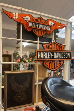 Harley-Davidson Motor Cycles acrylic Signs Set of 2