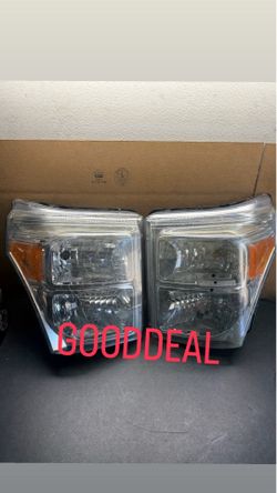 Oh49 Oem 2011-2016 ford f250 f350 f450 f550 SD chrome headlight light lamp