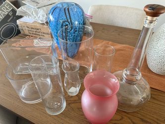 Glass Vases - Assorted - Take All! 