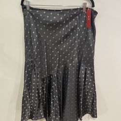 Brand New With Tag Tapemeasure Black Polka Dot Vintage Skirt Size 14 