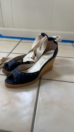 Made in Italy Genuine Leather Espadrille Wedge Sandals - Women’s EU 38 / US 7.5-8