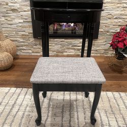 Make-up Vanity And Padded Bench  (or Small Desk)