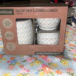 Tabletop Torch & Citronella Candles 