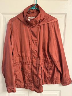 Ava & Viv Rust Hooded Utility Jacket Size X