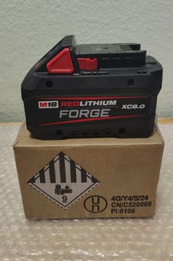 Milwaukee M18 REDLITHIUM FORGE XC8.0 Battery..$120.. each one...firm on price.. brand new... pickup only...